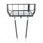 LUGGAGE RACK-FRONT- BASIL PORTLAND DECK - ON STAYS WITH BASIL BASKET ALUMINIUM (25 lt) ALUMINIUM MATT BLACK - ADJUSTABLE 28''/26" ( MAX LOAD 10KGS) (43x36x23cm)