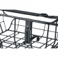 LUGGAGE RACK-FRONT- BASIL PORTLAND DECK - ON STAYS WITH BASIL BASKET ALUMINIUM (25 lt) ALUMINIUM MATT BLACK - ADJUSTABLE 28''/26" ( MAX LOAD 10KGS) (43x36x23cm)