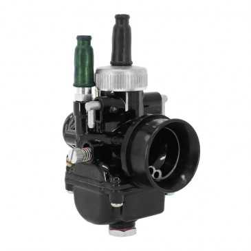 CARBURATEUR 50 A BOITE P2R TYPE PHBG RACING NOIR MONTAGE SOUPLE DIAM 19 mm AVEC DEPRESSION + GRAISSAGE SUR CORPS + CUVE ALU 3700948050019