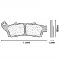 BRAKE PADS SET (2 pads) CL BRAKES FOR HONDA 1100 PAN-EUROPEAN, 1300 PAN-EUROPEAN 2002>2007, 650 DEAUVILLE, 1800 GOLD-WING 2001>, 1000 VARADERO 2004 - (2602 A3+ TOURING SINTERED) 841754004605