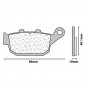 BRAKE PADS SET (2 pads) CL BRAKES FOR TRIUMPH 600 DAYTONA 2003>2005 Rear 675 DAYTONA 2011> Rear 675 STREET-TRIPLE 2008>2015 Rear - (2298 RX3 TOURING SINTERED) 0841754001567