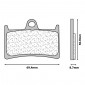 BRAKE PADS SET (2 pads) CL BRAKES FOR YAMAHA 800 FZ8 2010>, 900 TDM 2002>, 1000 FZ1 2006>, YZF-R1 1998>, 1100 BULLDOG 2002>2006, 1200 SUPER TENERE - (2361 XBK5 SPORT SINTERED) 0841754008986