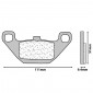 BRAKE PADS SET (2 pads) CL BRAKES FOR KAWASAKI 400-500 EN Front 550-600-750-900-1000-1100 GPZ Front/Rear 750-800-1500 VN Front 600-750-1100-1300 Z Front/rear - (2285-A3 0841754001338
