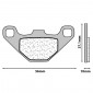 PLAQUETTE DE FREIN CL BRAKES POUR APRILIA 350-600 TUAREG AR / HUSQVARNA 350-410-510-610 TE AR, 125-250-360 WR AR / KAWASAKI 400-500 KLE AR (1 JEU DE 2 PLAQUETTES) (2306 A3+ TOURING METAL FRITTE) 0841754001949