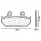 PLAQUETTE DE FREIN CL BRAKES POUR SUZUKI 250 BURGMAN 2007>2008 AR, 400 BURGMAN 2007> AR, 650 BURGMAN 2002> AR (1 JEU DE 2 PLAQUETTES) (3066 MSC) 0841754008085