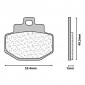 PLAQUETTE DE FREIN CL BRAKES POUR PIAGGIO 125 SUPER HEXAGON 2000> AR, 125 VESPA GTS 2007> AV, 300 VESPA GTS 2009> AR / GILERA 125 RUNNER 2001> AR (1 JEU DE 2 PLAQUETTES) (3054 MSC) 0841754009778