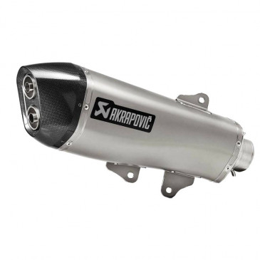 EXHAUST FOR MAXISCOOTER - AKRAPOVIC FOR YAMAHA 400 XMAX 2018> ( SILVER SILENCER ) (S-Y4SO18-HRAASS) (EEC APPROVED)