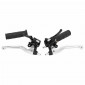 BRAKE HANDLE + THROTTLE HANDLE KIT FOR MOPED MBK 41, 51, 88 - CHROME LEVERS -SELECTION P2R-
