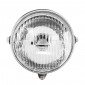 PHARE/PROJECTEUR CYCLO ADAPTABLE PEUGEOT 103 / MBK 51, 88 ROND DIAM 150 mm NOIR (AVEC INTERRUPTEUR) -SELECTION P2R- 3701213426850