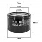 OIL FILTER FOR MOTORBIKE HIFLOFILTRO FOR BMW 800 F ST 2006>2013 (76x57mm) (HF165) 824225110685
