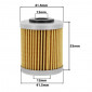 OIL FILTER FOR MOTORBIKE HIFLOFILTRO FOR KTM 690 DUKE, 690 SMC (41,5x53mm) (HF651) 824225111545
