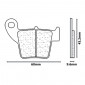 PLAQUETTE DE FREIN CL BRAKES POUR HM 125 CRE-CRM, 250 CRE-CRM, 450 CRE-CRM AR / HONDA CR 125 R 2002>, 125-250-450 CRF / APRILIA 450 MXV 2009> AR (1 JEU DE 2 PLAQUETTES) (1076 X59 CROSS METAL FRITTE) 0841754013867