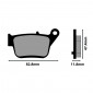 PLAQUETTE DE FREIN POLINI POUR SYM 400-600 MAXSYM (L 82.8mm - H 47.4mm - P 11.8mm) (174.0188) (ORIGINAL) 8054705115141