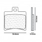 BRAKE PADS SET (2 pads) CL BRAKES FOR APRILIA 125-250-500 ATLANTIC Rear 125-250-500 SCARABEO Rear 125-250 SPORT CITY Rear / MALAGUTI 125-250-400 MADISON Rear - (3055 MSC) 0841754007026