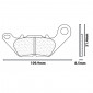 PLAQUETTE DE FREIN CL BRAKES POUR YAMAHA 125 YBR 2007> AV, 320 YZF-R3 2015> AV-AR (1 JEU DE 2 PLAQUETTES) (1224 S4) 0841754014130