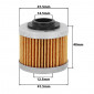 OIL FILTER FOR MAXISCOOTER HIFLOFILTRO FOR APRILIA 125 SCARABEO LIGHT 2007> (41x35mm) (HF186)