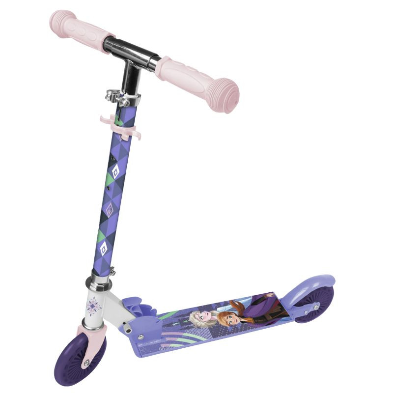 TROTTINETTE ENFANT DISNEY 2 ROUES FROZEN ACIER PLIABLE ET REGLABLE AVEC  FREIN ROUE ARRIERE - P2R