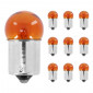 AMPOULE/LAMPE STANDARD 12V 10W CULOT BAU15s NORME RY10W GRAISSEUR ERGOTS DECALES ORANGE (CLIGNOTANT) (BOITE DE 10) -P2R-