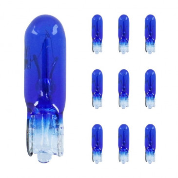 AMPOULE/LAMPE STANDARD 12V 1,2W CULOT W2x4,6d NORME W1,2W WEDGE BLEU (COMPTEUR) (BOITE DE 10) -P2R- 3700948065938