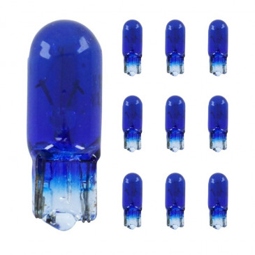 LIGHT BULB 12V 1,7W STANDART W1,2W FOOT W2,2x5,2D WEDGE BLUE(DASHBOARD LIGHT) (SOLD PER 10) -SELECTION P2R- 3700948065976
