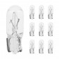 AMPOULE/LAMPE STANDARD 12V 1,7W CULOT W2,2x4,6d BULB T6,5 WEDGE BLANC (COMPTEUR) (BOITE DE 10) -P2R- 3700948065983
