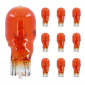 LIGHT BULB 12V 10W STANDART T13 FOOT W2,1x9,5D WEDGE ORANGE (TURN LIGHT) (SOLD PER 10) -SELECTION P2R-