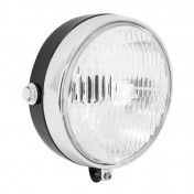 PHARE/PROJECTEUR CYCLO ADAPTABLE PEUGEOT 103 / MBK 51, 88 ROND DIAM 150 mm NOIR (AVEC INTERRUPTEUR) -SELECTION P2R- 3701213426850