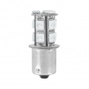 AMPOULE/LAMPE A LED 12V 3,3W CULOT BA15s 8000>10000K ECLAIRAGE ORANGE BRILLANT 13SMD (CLIGNOTANT) (VENDU A L'UNITE) -P2R-