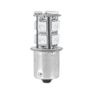 LIGHT BULB 12V LEDS 3,3W 13SMD 8000>10000K FOOT BA15S- BRIGHT ORANGE EFFECT-(TURN LIGHT) (SOLD PER UNIT) -SELECTION P2R- 3700948049723