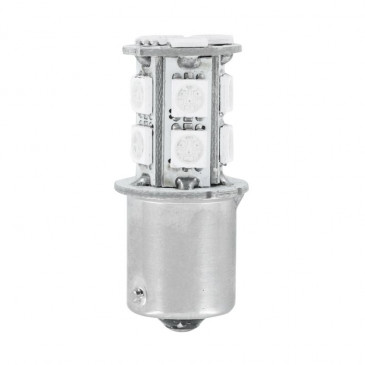 AMPOULE/LAMPE A LED 12V 3,3W CULOT BA15s 8000>10000K ECLAIRAGE ROUGE BRILLANT 13SMD (CLIGNOTANT) (VENDU A L'UNITE) -P2R- 3700948049730