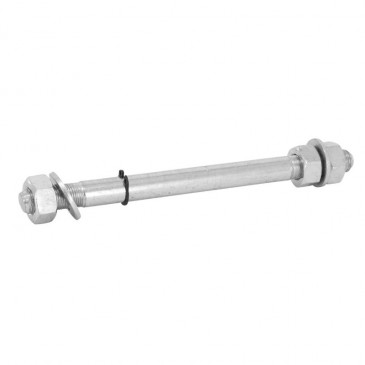 WHEEL AXLE FOR MOPED Ø 12x100x165mm FOR PEUGEOT 103 (COMPLETE - FRONT) -SELECTION P2R- 3701213428779