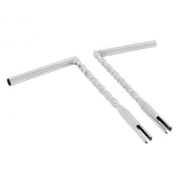 GUIDON CYCLO TORSADE ADAPTABLE PEUGEOT 103 MVL, VOGUE CHROME HAUTEUR 340 mm -SELECTION P2R- 3701213431823
