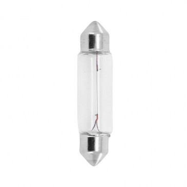 AMPOULE/LAMPE STANDARD 12V 5W CULOT SV8,5-8 (11x40) NORME C5W NAVETTE BLANC (FEU ARRIERE+STOP) (VENDU A L'UNITE) -OSRAM-