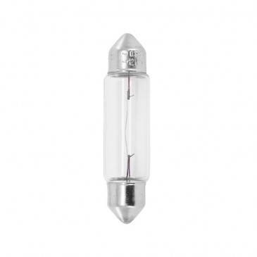 LIGHT BULB 12V 10W STANDART C10W FOOT SV8,5-8 (TUBULAR) CLEAR (TAIL+BRAKE LIGHT) (SOLD PER UNIT) -OSRAM-