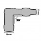 ANTIPARASITE P2R RESINE 90° STANDARD NOIR AVEC FIL DE BOUGIE DIAM 7 mm (50 cm)