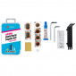 KIT REPARATION CHAMBRE A AIR WELDTITE VTT AVEC OUTILS - BOITE (4 PATCHS 18mm + 2 PATCHS 28x18mm + COLLE 5g + PAPIER PONCE + CRAIE + 3 DEMONTES PNEUS + 2 CLES ALLEN 5 et 6 mm) AVEC NOTICE 5013863010074
