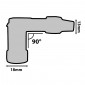 SPARK PLUG CAP - 90° BLACK ( SOLD PER UNIT)) -SELECTION P2R- 3701213416387