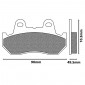 BRAKE PADS NEWFREN FOR HONDA 600 CBR F 1987>1990 Rear 500 CX 1982>1985 Rear 1100 GL DX 1982> Rear 250 NSR 1986> Rear (L 90mm - H 49.5mm - thk 10.3mm) (FD0054BT) (TOURING ORGANIC) 8025832412953