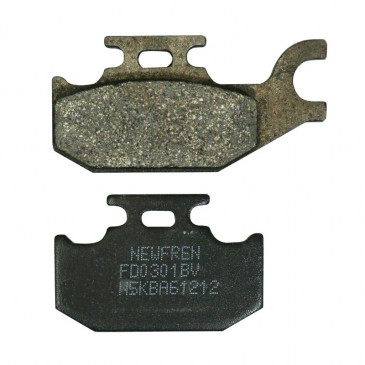 PLAQUETTE DE FREIN NEWFREN POUR SUZUKI 125 BURGMAN 2007> AR, 125 SIXTEEN 2008>2011 AR (L 82mm-62mm - H 41mm - P 9.5mm) (FD0301BV) (ATV ORGANIQUE) 8025832415091