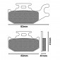PLAQUETTE DE FREIN NEWFREN POUR SUZUKI 125 BURGMAN 2007> AR, 125 SIXTEEN 2008>2011 AR (L 82mm-62mm - H 41mm - P 9.5mm) (FD0301BV) (ATV ORGANIQUE) 8025832415091