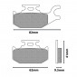 PLAQUETTE DE FREIN NEWFREN POUR SUZUKI 125 BURGMAN 2007> AR, 125 SIXTEEN 2008>2011 AR (L 82mm-62mm - H 41mm - P 9.5mm) (FD0301BE) (ELITE ORGANIQUE) 8025832415084