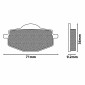 PLAQUETTE DE FREIN NEWFREN POUR YAMAHA 50 TZR 1992>2003 AR, 125 TDR 1993> AV/AR, 125 DT R 1988>2003 AV/AR / MBK 50 X-POWER 1992>2003 AR (L 71mm - H 36mm - P 9.2mm) (FD0124BT) (TOURING ORGANIQUE) 8025832413608