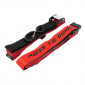 CARRYING STRAP FOR MOTORCYCLE-WITH AUTOMATIC BUCKLE- RTECH - With red snap hook 38 mm x 2,1M (RESISTANCE 550KG). (PAIR).