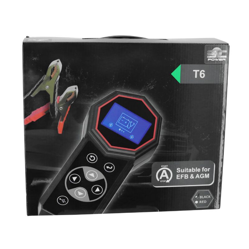 TESTEUR DE BATTERIE PROFESSIONNEL MOTO/SCOOTER/MOTOCULTURE SC POWER SCT06  12V (ECRAN DIGITAL/INTERFACE TACTILE) (TEST BATTERIE/DEMARRAGE/ALTERNATEUR)  - P2R