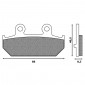 PLAQUETTE DE FREIN NEWFREN POUR SUZUKI 400 BURGMAN 2007> AR, 650 BURGMAN 2002> AR (L 88mm - H 46.5mm - P 8.3mm) (FD0356BE) (ELITE ORGANIQUE) 8025832415602