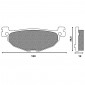 PLAQUETTE DE FREIN NEWFREN POUR YAMAHA 500 TMAX 2004>2011 AR, 400 MAJESTY 2004>2011 AR (FD0378BE) (ELITE ORGANIQUE) 8025832415695