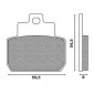 BRAKE PADS NEWFREN FOR PIAGGIO 125 X8 Rear (HENGTONG) 2005>, 125 X8 PREMIUM 2006> Rear X9 EVOLUTION (HENGTONG) 2001> Rear 250 X9 2005> Rear (FD0394B) (MAXISCOOT ORGANIC) 8025832415800