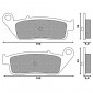 BRAKE PADS NEWFREN FOR KYMCO 500 XCITING 2005> Rear 700 MY ROAD 2009> Rear (L 102mm - H 39mm - thk 9.8mm) (FD0422BE) (SCOOTER ELITE ORGANIC)