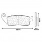 PLAQUETTE DE FREIN CL BRAKES POUR HONDA 750 VT 1997>, NS 700 S-X 2014>, CB F 500 2013>, 600 XL V TRANSALP 1994>1996, CBR 500 R 2013> (1 JEU DE 2 PLAQUETTES) (2313 A3+ TOURING METAL FRITTE) 0841754002229