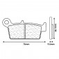 BRAKE PADS SET (2 pads) CL BRAKES FOR HONDA 250-400-600-650 XR-R, 50-80 CRM/KAWASAKI 250-300-400-650 KLX/GAZ-GAZ 125-250-300-400-450-500-515 EC/YAMAHA 125-250-400 WR Rear - (2314 X59 CROSS SINTERED) 0841754013546